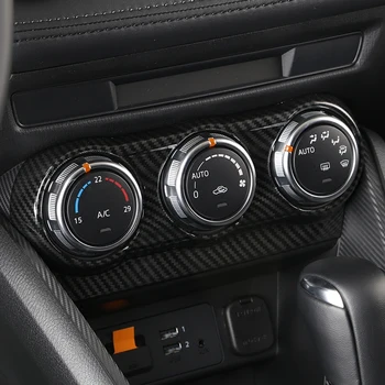 Отделка крышки выключателя кондиционера из АБС-пластика в стиле углеродного волокна, Аксессуары для стайлинга автомобилей Mazda CX-3 CX 3 2016 2017 2018
