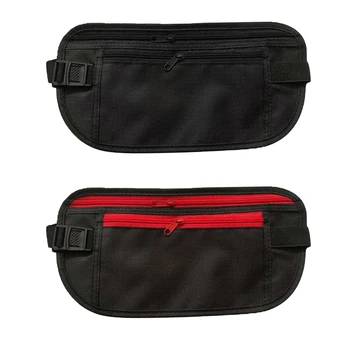 Спортивная поясная сумка с защитой от кражи на молнии, невидимая поясная сумка с защитой от кражи, унисекс, спортивная поясная сумка для ключей, удостоверяющая личность, на открытом воздухе