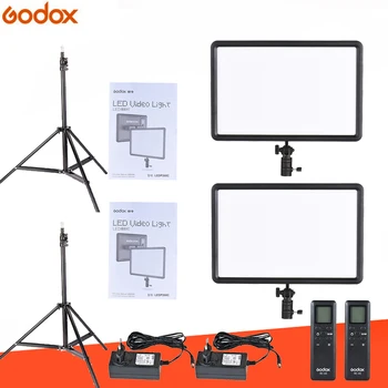 GODOX LEDP260C Ультратонкая Светодиодная панель для Видеосъемки Мощностью 30 Вт + Световая Подставка 2 м 3300-5600K для Студийной Съемки Цифровой Камерой