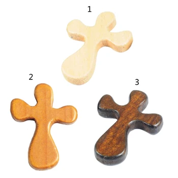Деревянные ручные кресты ручной работы Комфортные кресты карманные для молитвы и медитации Религиозный подарок для детей и взрослых