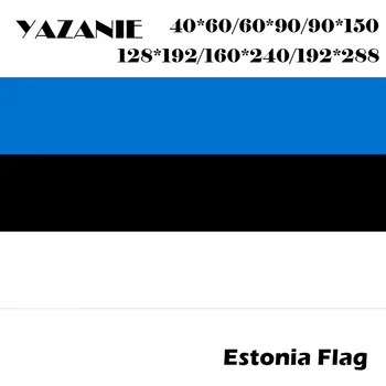 ЯЗАНИ 60*90 см/90*150 см/120* 180 см/192*288 см Эстония Пользовательский Дизайн логотипа Флаг Любого размера Печать Двухстороннего Спортивного баннера размером 3x5 футов