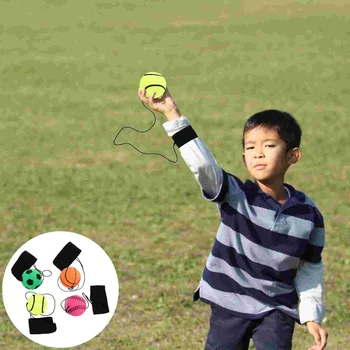 4 шт. флуоресцентные надувные мячи для детей, игрушечный браслет, гироскоп, ручной бросок, резиновая резинка для детей