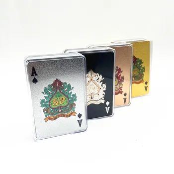 1 Колода пластиковых карт для покера в прозрачной акриловой коробке, игральные карты Rose Glod Silver, настольная игра, семейный подарок для дома