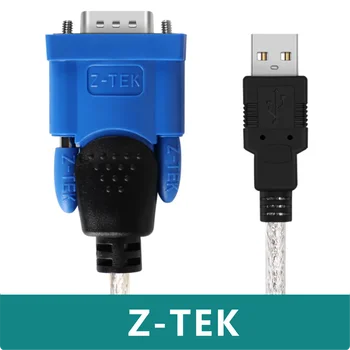 Кабель преобразования ПЛК промышленного класса USB в последовательный порт RS232 Z-TEK Универсальная линия загрузки данных для программирования данных USB-232