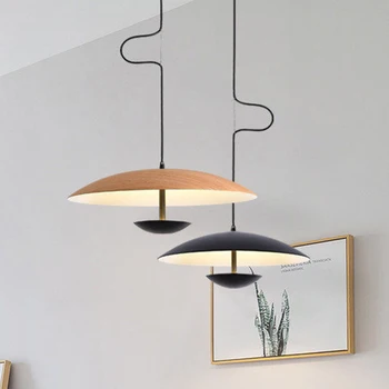 Светодиодные подвесные светильники в скандинавском дизайне, черное дерево для стола, столовой, кухни, подвесные светильники для домашнего декора, подвесной светильник