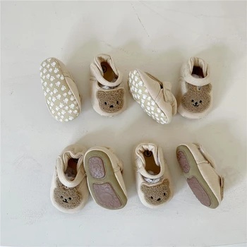 Весенне-осенняя обувь для маленьких девочек в корейском стиле в западном стиле от 0 до 12 месяцев, нескользящая милая мягкая обувь для новорожденных