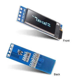 Модуль OLED-дисплея I2C 0,91 Дюйма I2C SSD1306 Модуль OLED-дисплея Белый/СИНИЙ Драйвер OLED-экрана I2C постоянного тока 3,3 В ~ 5 В для Arduino