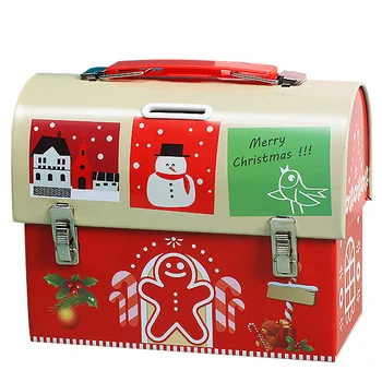 Жестяная коробка для конфет из 1 шт., прекрасная праздничная коробка для конфет, портативные контейнеры для рождественских сладостей
