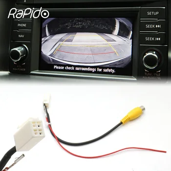 Для Mazda CX-5 2013 ~ 2015 с 6,1-дюймовым ЖК-экраном и камерой заднего вида для парковки 4-контактный адаптер для подключения кабеля RCA-преобразователя