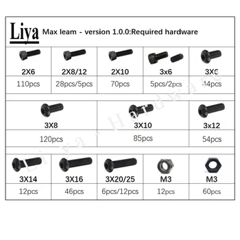 Максимальный размер -версия 1.0.0: Модель оборудования M2 M3 установочные винты комплект гаек DIN912/ ISO7380 /DIN985/ DIN934/DIN916