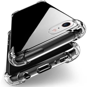 Для iPhone 7 Чехол Силиконовая Мягкая Задняя Крышка Прозрачный Чехол Для iPhone 7 8 Plus Противоударный Чехол iPhone 8 Coque Funda Etui