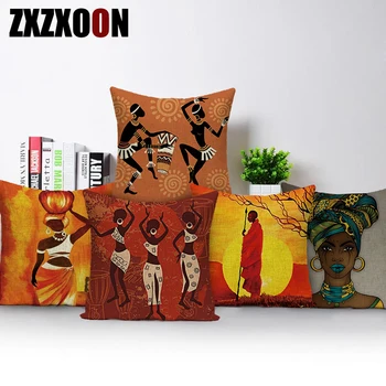 Чехлы для декоративных подушек в африканском стиле, чехлы для диванных подушек для дома и гостиной