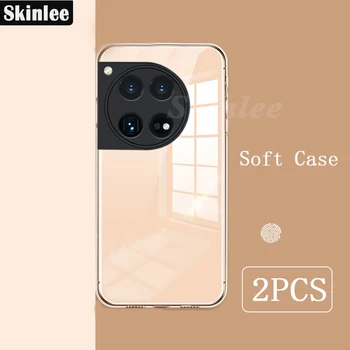 Skinlee Для OnePlus 12 Чехол 2ШТ Оригинальный Прозрачный Силиконовый Чехол Для Oneplus 11 ACE 2 Pro Задняя Крышка