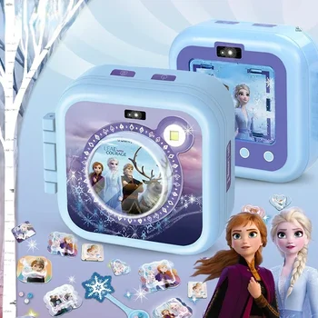 Анимационная машина с наклейками из мультфильма Disney Игрушечная Принцесса Волшебный Набор 3D DIY Игрушка для создания наклеек Развивающий подарок для девочек в игровой дом