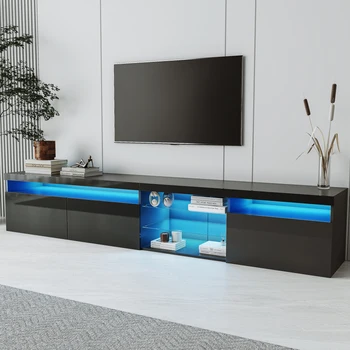 Подставка для телевизора уникального дизайна, мультимедийная консоль для телевизоров с диагональю до 100 дюймов, универсальный корпус для телевизора, светодиодные лампы для изменения цвета