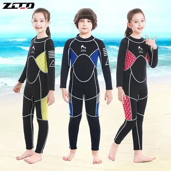 Термокостюмы для мальчиков из неопрена толщиной 3 мм, детские гидрокостюмы для всего тела, защищающие от ультрафиолета, сохраняющие тепло, костюмы для дайвинга, купальники для серфинга, костюм для детей