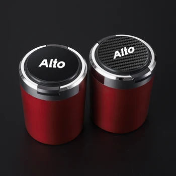 Автомобильные аксессуары пепельница С открытой кнопкой стиль LED Нержавеющая сталь пластик Для Стайлинга автомобилей Suzuki ALTO