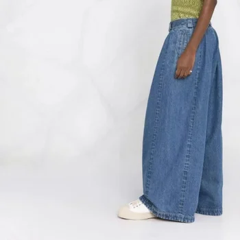 Новые повседневные джинсы с широкими штанинами от прессы, весна-лето 2023, женские