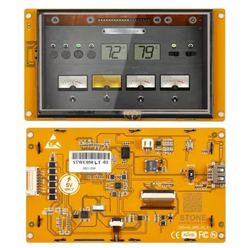 Stone 5 Smart HMI LCD Флэш-память с портом UART источник питания с готовой Базовой программой управления и мощным программным обеспечением для проектирования