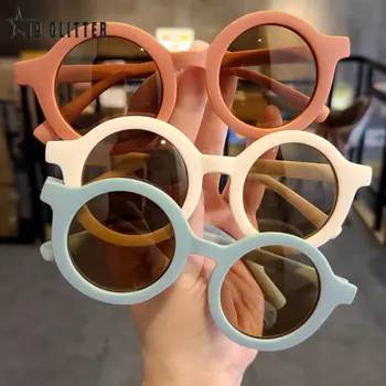 Милые детские солнцезащитные очки для родителей и детей матовые очки новые декоративные солнцезащитные очки для детей 1-8 лет модные детские солнцезащитные очки