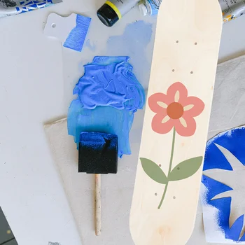 Поделки с ручной росписью Детские игрушки для скейтборда Материал для деревянной палубы Граффити Деревянные пустые палубы
