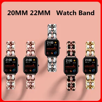 20мм 22мм Ремешок Из нержавеющей Стали Для Huawei Watch GT2e/2/Amazfit Bip/gts Ремешки Для Samsung Galaxy Watch 3 46мм 42мм Active 2 S3 Watch