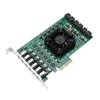 12-Портовый USB-адаптер PCI-E Super Fast PCI for EXPRESS с 19-контактным разъемом 20 Гбит / с для Windows для MA