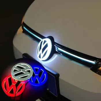 11 см Светодиодный Автомобильный Передний Задний Значок Эмблемы Наклейка Для VW Polo Golf Jetta Beetle CC Tiguan Touran Passat MK7 MK5 B5 B6 Аксессуары