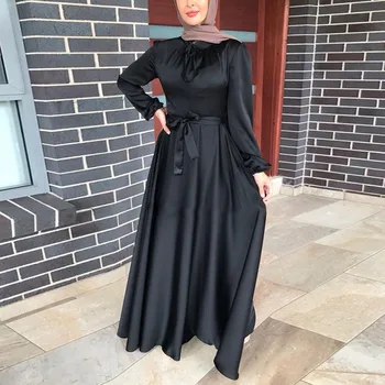 Женское Элегантное Мусульманское Платье для Рамадана Abaya Dubai Luxury Turkey Dresses Модные Длинные Арабские Мусульманские Женские Элегантные Халаты-Кафтаны