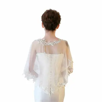 Женская праздничная повседневная кружевная шаль, вечернее платье, шаль, элегантная свадебная накидка