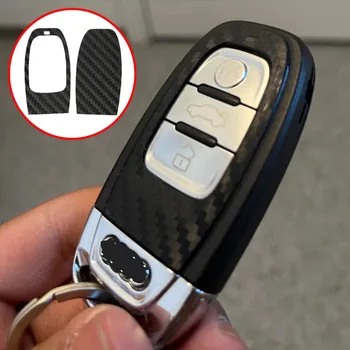 Защитная Наклейка для Автомобильных Ключей из Углеродного Волокна для Audi A4 A6 RS4 A5 A7 A8 S5 RS5 Q5 S5 S6 Аксессуары Для Установки Смарт-Ключей