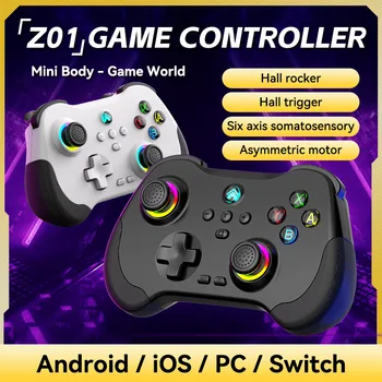 Беспроводной контроллер RGB С Двойной Вибрацией, Игровой Контроллер, Совместимый с Bluetooth, 6-Осевой Датчик Движения для Switch Steam Deck PS3 PS4