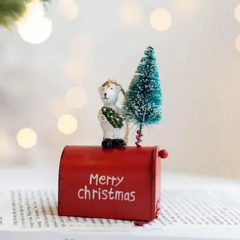 Железное рождественское украшение, сосновая елка, почтовый ящик, подвеска, Праздничный почтовый ящик из кованого железа, подвесное украшение, Рождественская елка для дома