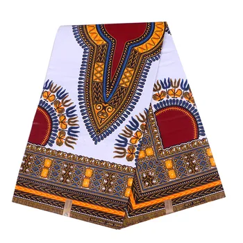 Ткань с традиционным африканским принтом Дашики Воск 100% Хлопок Высококачественный Африканский Настоящий Воск 6 ярдов
