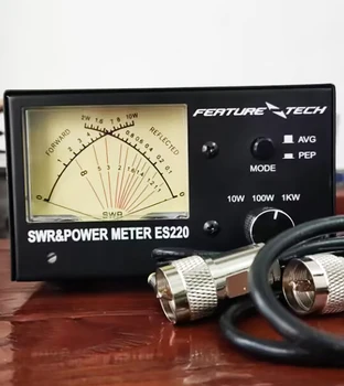 Измеритель КСВ ES220 V2 мощностью 1000 Вт, измеритель мощности VHF/UHF, двухдиапазонный 140-480 МГц, измеритель среднего /PEP-диапазона