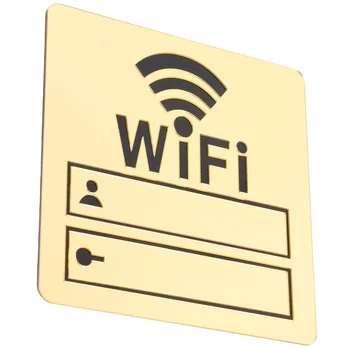 Акриловая наклейка на стену отеля с напоминанием пароля учетной записи Wifi Signage для офиса беспроводной сети