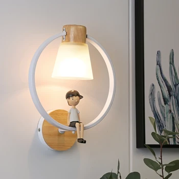 Креативный маленький настенный светильник в скандинавском стиле, Прикроватная лампа для гостиной, спальни, Детская комната, коридор, Балкон, Домашний декор, настенные светильники