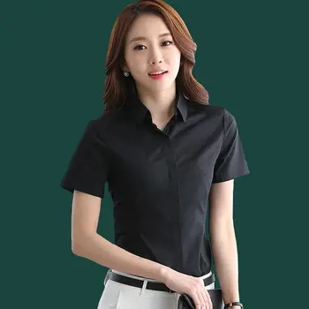 модная летняя блузка, черная женская рубашка с коротким рукавом, боди, топы, хлопковая винтажная корейская новинка, уличная одежда