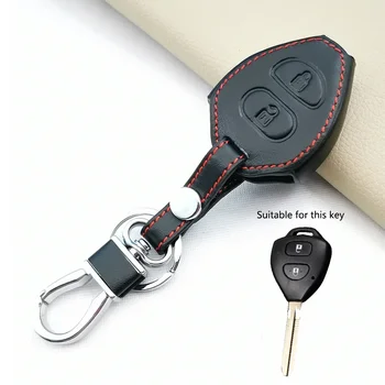 Кожаный Чехол Для Ключей Автомобиля Auto Key Shell Holder Protector для Toyota Corolla NEW VIOS Camry Yaris RAV4 HiLux Cruiser Fortuner