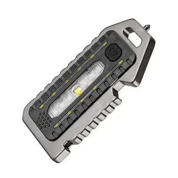 Мини Брелок Фонарик Свисток Дизайн Портативный светодиодный фонарик Многофункциональная USB Зарядка Инструменты для выживания Походные принадлежности для