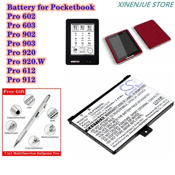 Аккумулятор для электронных книг и ридеров Cameron Sino 3,7 В/1100 мАч для Pocketbook Pro 602, 603, 612, 902, 903, 912, 920, 920. Вт