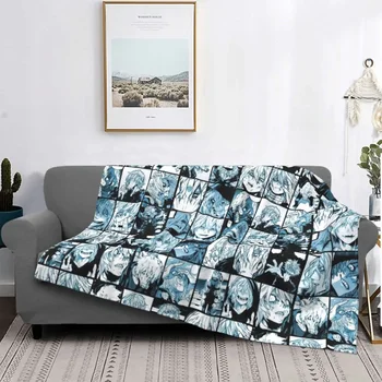 Одеяло-коллаж Shigaraki Флисовое украшение My Hero Academia, унисекс, покрывало для дивана, покрывало для кровати