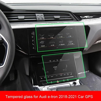 Защитная Пленка Для ЖК-Экрана Из Закаленного Стекла, Наклейка Для Audi e-tron 2018-2021, Автомобильные Аксессуары Для Защиты Приборной Панели с GPS-Навигацией, 2018-2021